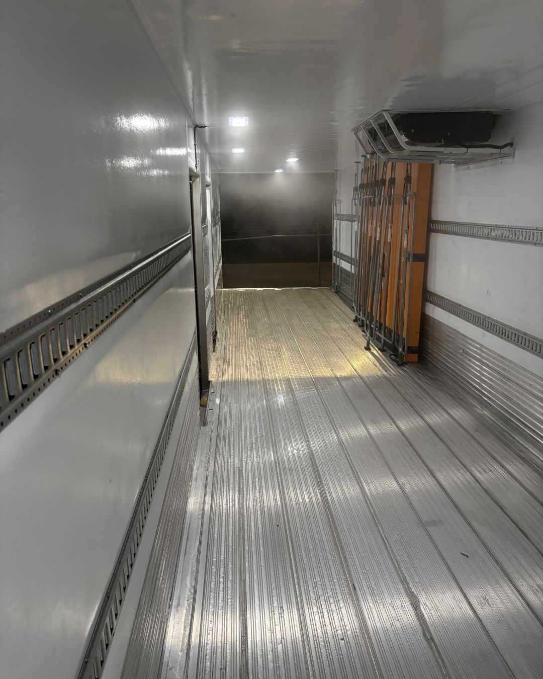 Trailer interior after washing